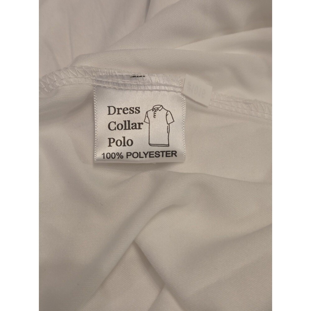 NWOT Collars & Co Men’s L English Spread Collar Polo Shirt – Solid White - Picture 5 of 7